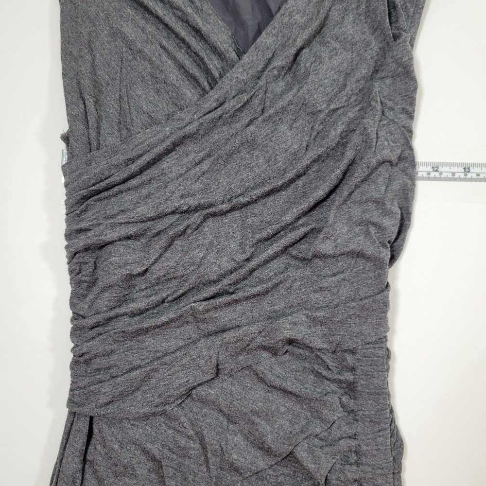 Moulinette Soeurs Women's Ruched Jersey Knit Dress Size XS Charcoal Gray - Picture 3 of 6